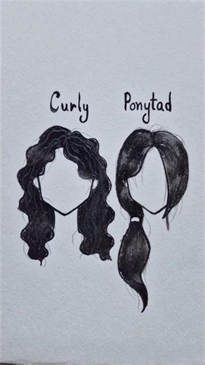 How To Draw Girls Hair #drawing #art #tutorial #howtodraw #shorts