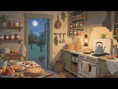 A Cozy 1920s Home Kitchen — Another Room Where Pastel Cabinets Glow in Gentle Calm