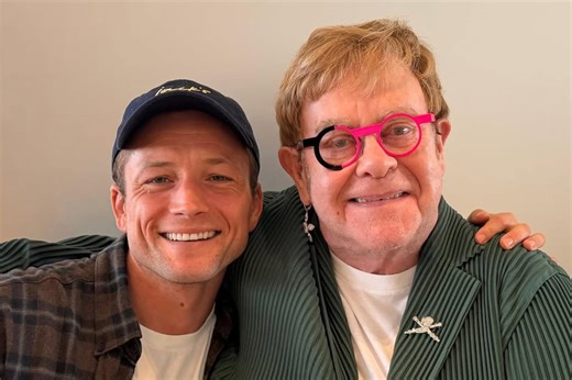 Elton John and Taron Egerton reunite for music icon's 79th birthday