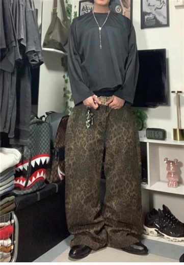 Tiger commando pants! #baggypants #leopardpants #ootd #myoutfit #fyp