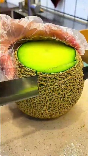 Efficient and Satisfying Technique to Perfectly Peel and Slice a Fresh Honeydew Melon