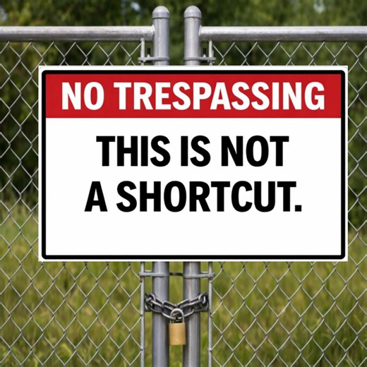 No Trespassing Yard Sign – “This Is Not a Shortcut” Funny Outdoor Decor