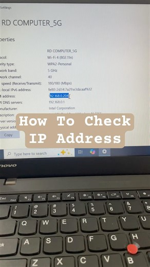How to check IP address in any laptop or computer #shorts #viral