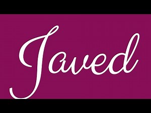 Learn how to Write the Name Javed Signature Style in Cursive Writing