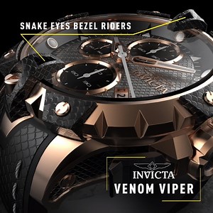 An evolution of the original Venom, this is the Venom Viper! Pushing the limits of production with sculptured scales throughout and snake-eyes bezel riders. Set to arrive this December. bit.ly/INV32131 | Invicta Watch
