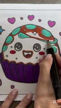 ASMR Brownie Coloring | Using Markers
