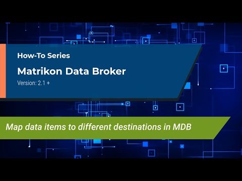 MDB HowTo: Map data items to different destinations