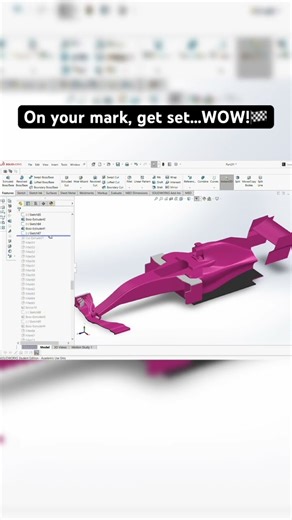 What better way to start off the week than with a car designed on​⁠ @solidworks 😎🏁 #engineering