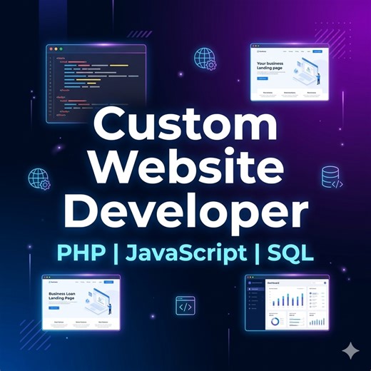 I will develop a custom PHP website or web application with database | Sikaty