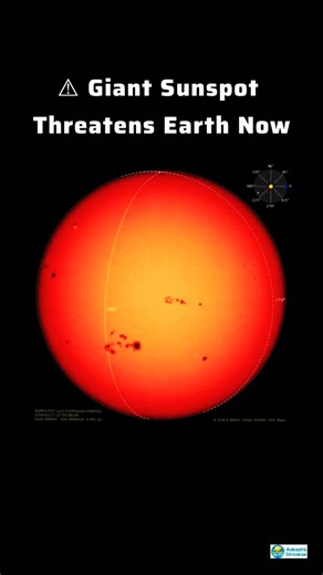 ⚠️ Giant Sunspot Threatens Earth Now #space #earth #universe