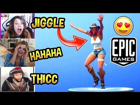 Ninja & FEMALE STREAMERS React To *JIGGLE* CALAMITY SKIN JUBILATION