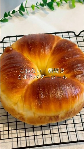 こねない、朝焼きミルクバターロール #こねないパン #パン作り初心者