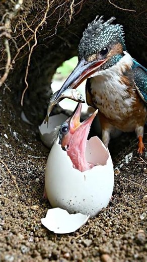 Belted Kingfisher Egg Hatching Timelapse — 24 Days in 23 Sec 🎣