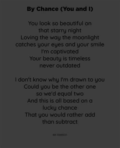 By Chance (You and I) Lyrics - Explore the Meaning