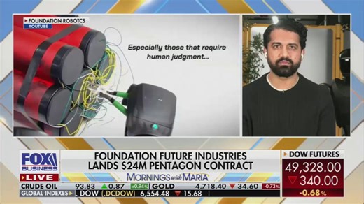 Eric Trump on his $24 million Pentagon contract for robots: "It's gonna change industry, military application, hospitality. The uses are unlimited and I think it's a very beautiful thing, but we must win that race."