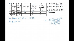 The following spreadsheet can be used to compute monthly payments given the APR, principal, and length of the loan. (Table Cant Copy) a. Write the spreadsheet formula to compute cell D 2 . b. Write the spreadsheet formula to compute cell E2. c-h. Use your spreadsheet to fill in the missing entries. | Numerade