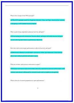 ALevel PE Concepts of Physical Activity and Sport Questions and Answers Already Passed1525 636x882