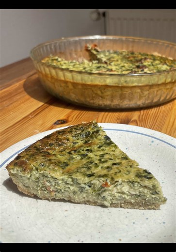 Mozzarella, spinach, sun-dried tomato quiche with an olive oil whole wheat crust Do you prefer breakfast? Or brunch? Instead of whole milk, I used almond milk! Also instead of heavy cream, I used whole fat coconut milk! Quiche recipe adapted by: @Sally’s Baking Olive oil whole wheat crust recipe by: delscookingtwist (this is their ig, they dont have tt) #sallysbakingaddiction #delscookingtwist #quiche #homemadequiche #bakingtok