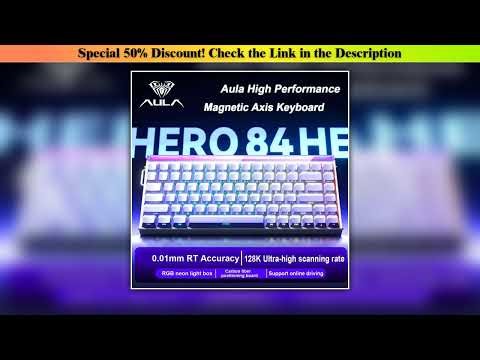 Review AULA HERO84 HE Magnetic Switch Wired Mechanical Keyboard RGB Music Rhythm 8K Return Rate Key