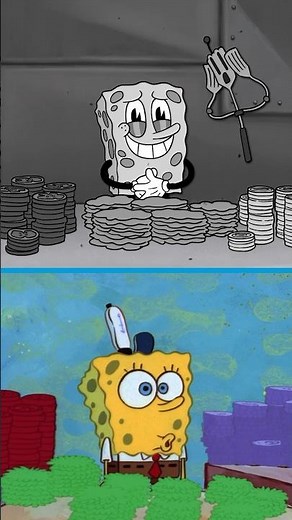 SpongeBob's FIRST EPISODE... in black & white 🖤🤍 | #shorts