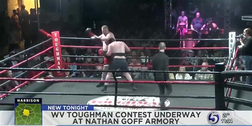 WV Toughman Contest is underway at Nathan Goff Armory