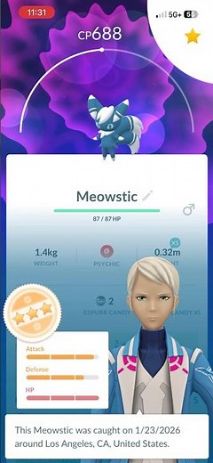 meowstic evolution #pokemongo #pokemon #evolution #notshiny