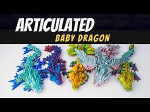 Amazing ARTICULATED 3D Print baby dragon | with Timelapse