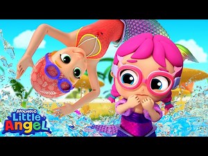 Mermaid Swimming Lessons with Jill! | Little Angel Kids Songs & Nursery Rhymes - Videos For Kids