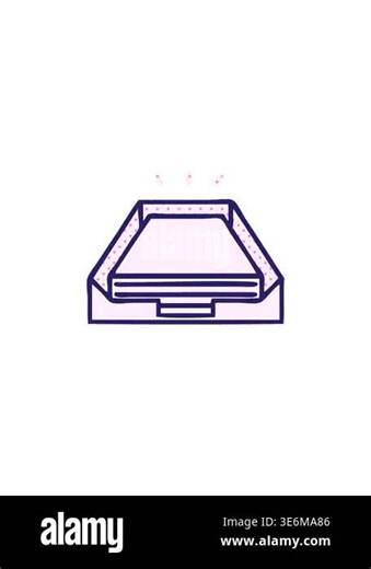 flashy sales animation of comic book style cartoon of a paper stack in tray Stock Video Footage - Alamy