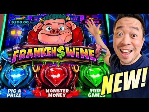 ★NEW SLOT!★ WOW!!! ONE OF THE BEST SLOTS 2026!! FRANKENSWINE Slot Machine (IGT)
