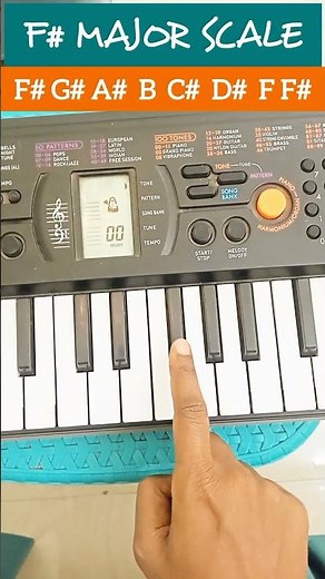 Learn to play F# Major Scale l F#M Scale on keyboard । F Sharp Major Scale on Piano। Harmonium
