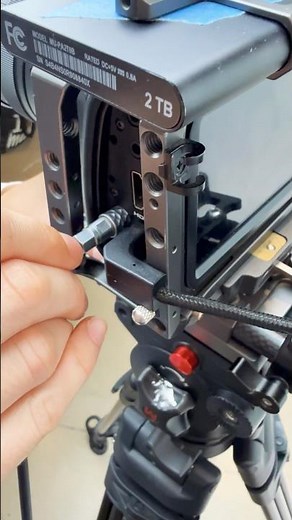 Attaching the power cable to our Bmpcc #filtergrade #bmpcc #filmmaking #filmmaker #camera