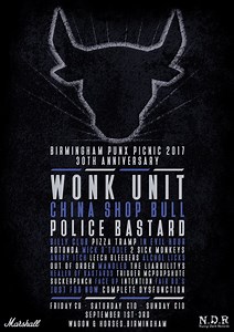 Birmingham Punx Picnic 2017 (30th Aniv) - 1- 3 Sept 2017