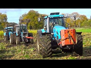 Chopping corn stuck in the mud