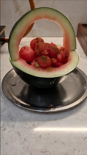 The Coolest Way to Serve Watermelon Ever 🍉🔥 #fruitbasket #diy #ytfood #fruitideas #fyp