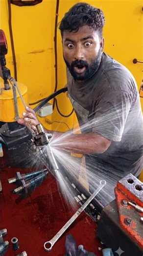 Testing a blocked injector: Look at the spray! 😲 #injector #shorts