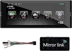 KUNFINE Universal Android Autoradio FM Radio Car Navigation Stereo Pad Multimedia Player GPS 6.9" IPS Touch Screen Display BT WiFi 1 Din Headunit Tablet Quad Core 1G+16G