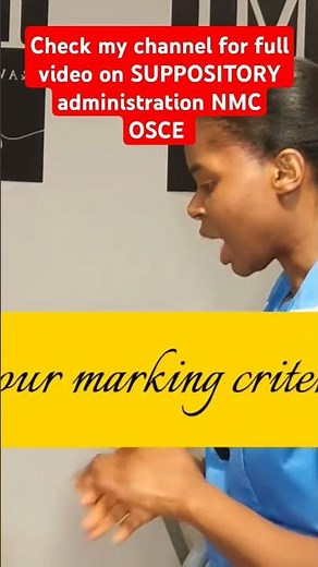 Administration of suppository #nmc #osce