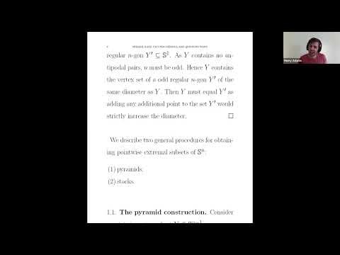 Mikhail Katz (5/12/22): Extremal Spherical Polytopes and Borsuk's Conjecture