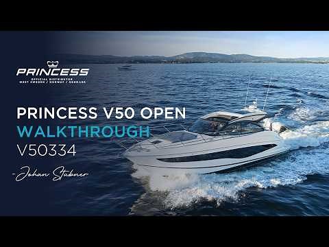 Walkthrough of Princess V50 open * FOR SALE (2024, V50334) with Johan Stübner [CC]