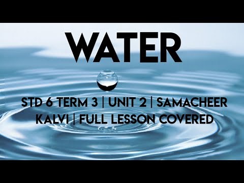 6th Science | Term 3 | Unit 2 | Wate |Online class for samacheer 6th std|6th standard|samacher kalvi