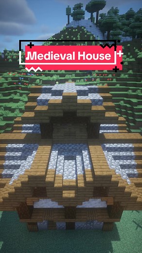 Medieval House🏠 Minecraft Tutorial #minecraft #tutorial #howtobuild #foryou #survival #house #medieval #minecraftideas #minecraftbuilding #fyp #minecrafttutorial