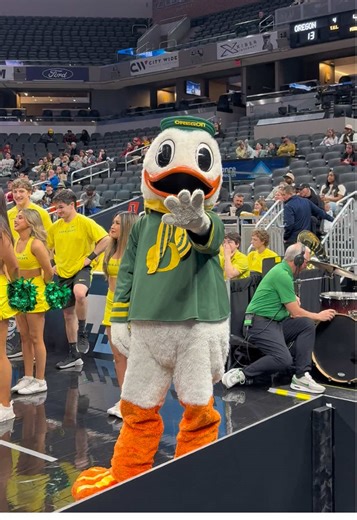 The Oregon Duck made it to Indy 🙌 | oregon duck