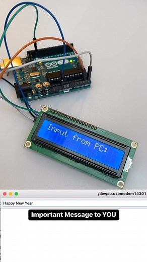 arduiNote on Instagram: "Displaying Input from Keyboard on LCD and Arduino wishing a Happy New Year #electrician #arduino #electronics #engineer"
