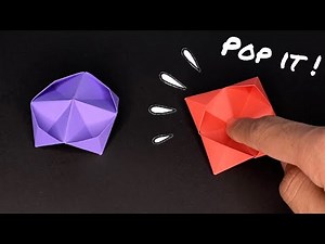 Origami DIY SIMPLE DIMPLE fidget toy - no glue [origami pop it, origami fidget toy]