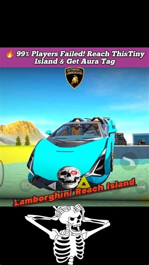 Who?😳Reach Tiny Island💀Car Simulator 2 #mixtape #lamborghini #shorts #carsimulator #trollface #car