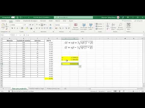 Cartas de control np con Excel
