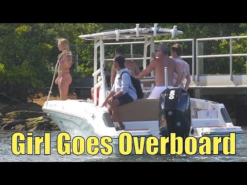 Girl Gets Tossed Overboard She Is Not Happy | Miami Boat Ramps | Wavy Boats | Broncos Guru