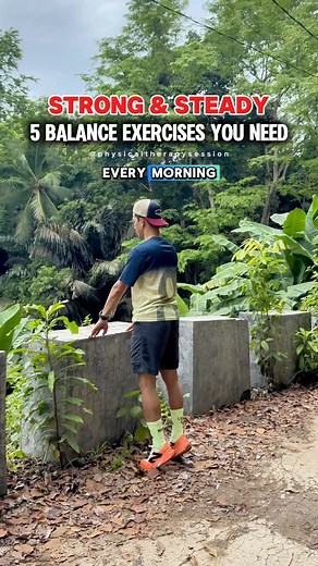 Strong & Steady: 5 Balance Exercises You Need - Balance is the first thing we start to lose as we age—but the good news is, you can train it. These 5 simple exercises are perfect for your daily routine to help you stay grounded, confident, and steady on your feet. Start today and feel the difference! | Physical Therapy Session