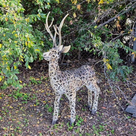 Vintage Metal Deer Garden Sculpture – Antique Style Outdoor Yard & Garden Decor - Etsy